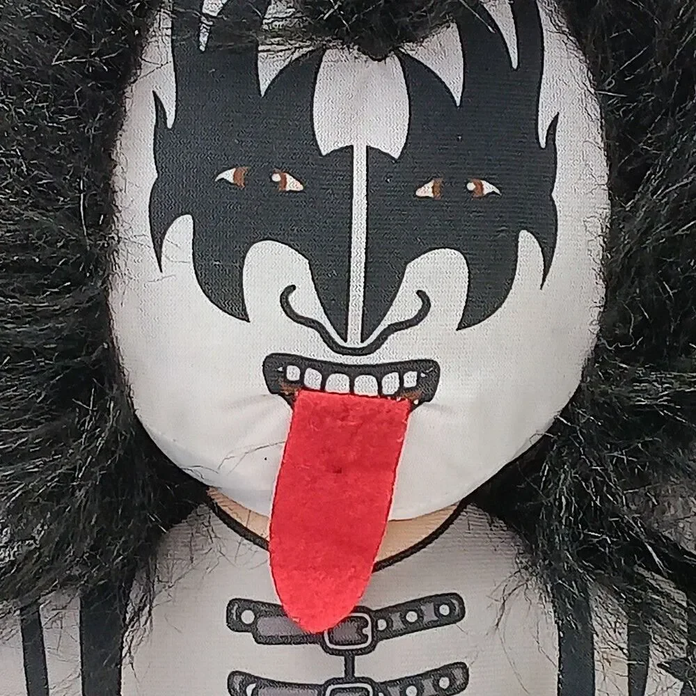 Kiss Gene Simmons 2014 Toy Factory 14 Inch Plush Doll Flawed 80's Rock Hair Band